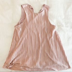 Light pink shimmery tank blouse